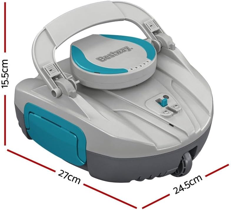 2026 Bestway Robot aspirateur de Piscine Automatique AquaTronix G100-27 cm x 24,4 cm x 15,5 cm - Gris/Vert