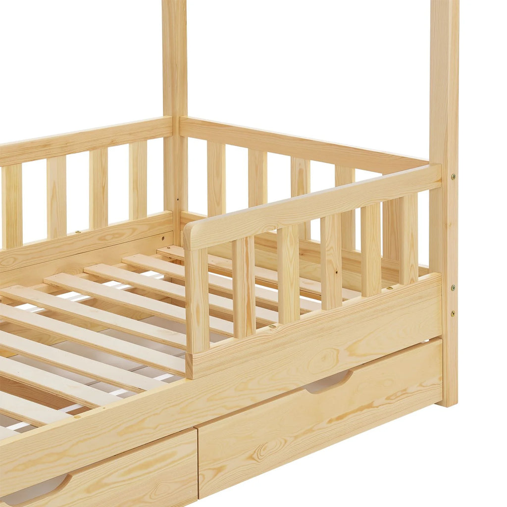 2026 Lit enfant Marli 2025, 80 x 160 cm, avec tiroirs de rangement