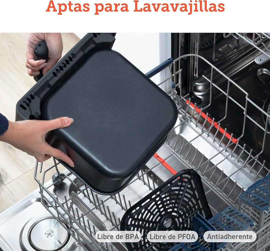 2026 Friteuse à air sans huile COSORI 6,4 L, double chauffage, sans remuer ni préchauffer, avec recettes en espagnol et 12 programmes, gris foncé, modèle CAF-P583S