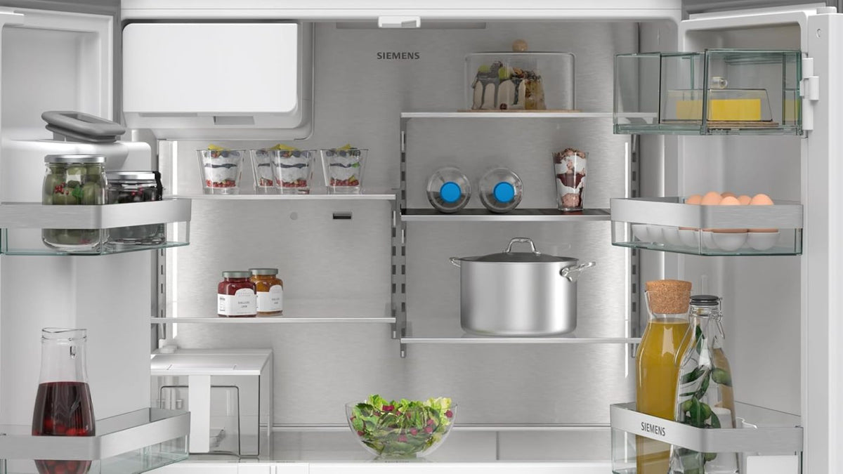 2026 SIEMENS KF96NVPEA iQ300 Multi-Door-Kühlschrank, 183 x 91 cm, 405 L Kühlen & 200 L Gefrieren, hyperFresh längere Frische, noFrost nie wieder abtauen, superCooling schnellere Kühlung