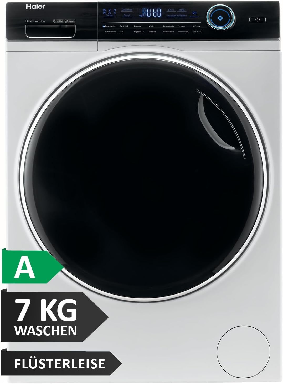 2026 Haier I-PRO SERIE 7 HW70-B14979 I Frontlader Waschmaschine 7kg I Washing Machine mit A-Effizienz, 1.400 U/Min. & leisem Direktantrieb I Inkl. Dampffunktion, Selbstreinigungssystem & Refresh-Programm