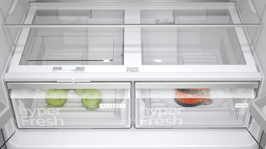 2026 SIEMENS KF96NVPEA iQ300 Multi-Door-Kühlschrank, 183 x 91 cm, 405 L Kühlen & 200 L Gefrieren, hyperFresh längere Frische, noFrost nie wieder abtauen, superCooling schnellere Kühlung