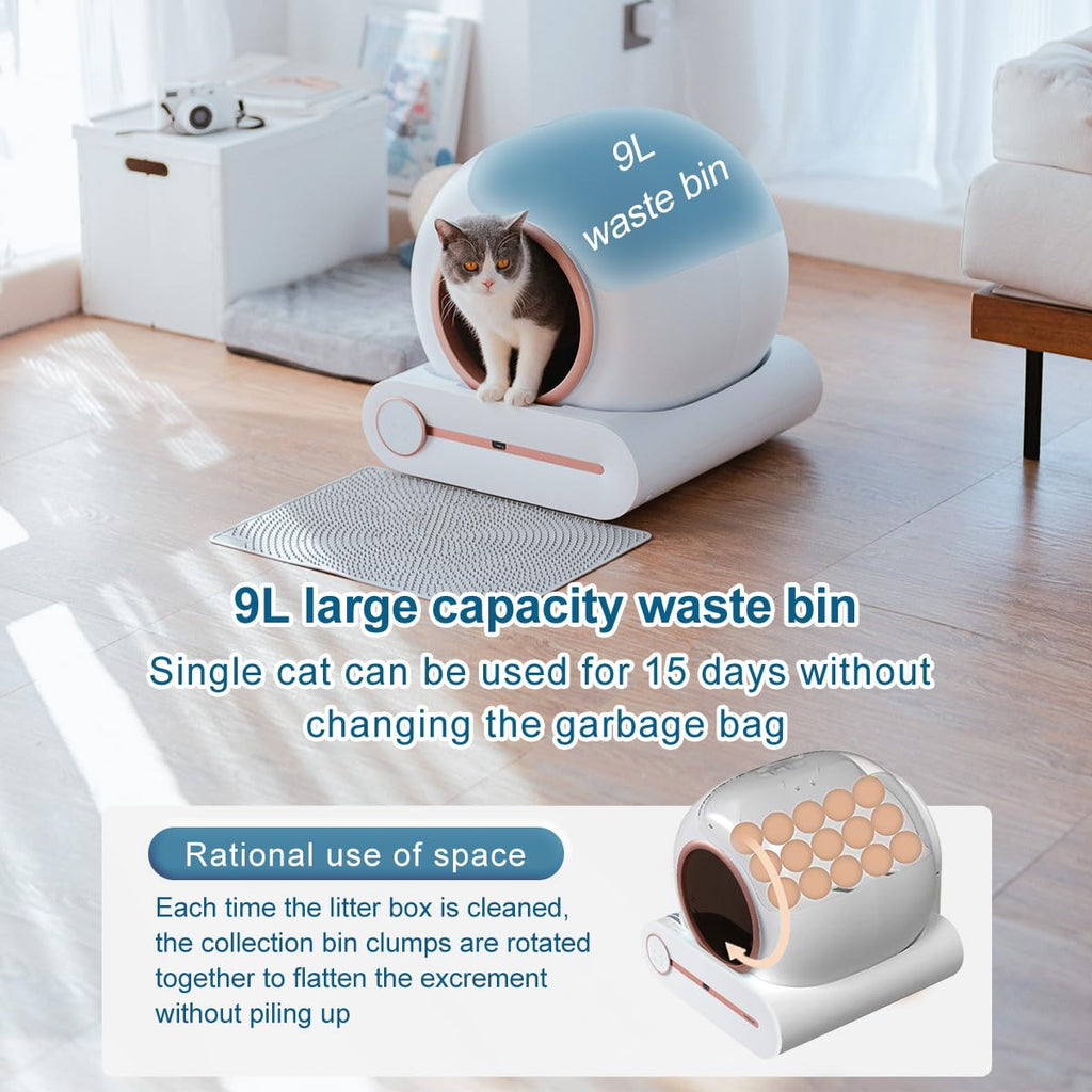 2026 Megonia Litière Autonettoyante Chat Automatique: 2.4GHz WiFi Con App Contrôle à Distance 65L Grande Capacité Anti-Pincement/Fuites/Odeur pour Famille