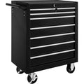 2026 TecTake® Chariot d'atelier Metallique Servante d'atelier Vide Trolley Professionnel 7 Tiroirs spacieux Verrouillables Chariot a Roulette pour Rangement Atelier Garage - Noir : Commerce, Industrie et Science