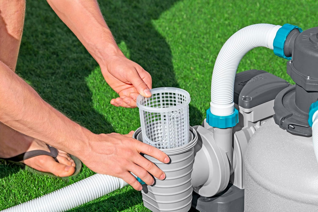 2026 Bestway Pompe de Filtration à Sable pour Piscine Hors Sol 8 327 L - 55,5 cm x 44 cm x 60 cm - Gris/Vert