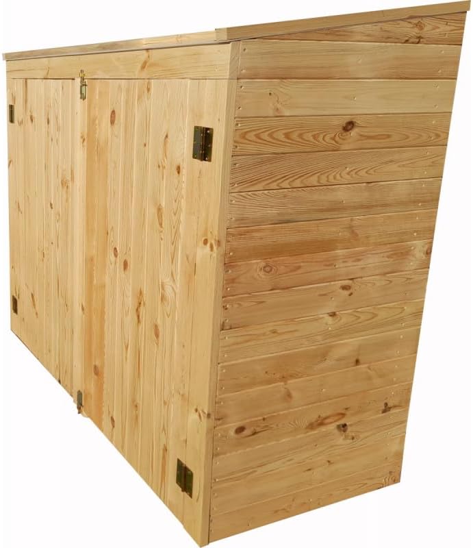 2026 Coffre de Jardin en Bois Massif Traité 28mm 2000L | Rangement Extérieur Robuste Marron avec Plancher | Toit Polyéthylène Ouvrant, Étanche et Durable