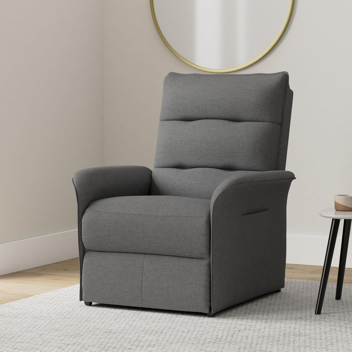 2026 Fauteuil relax électrique FLEXISPOT avec dossier réglable, inclinable de 105° à 155°, fauteuil inclinable, fauteuil relax ergonomique pour chambre, salon et home cinéma (gris foncé)