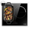 2026 Cooksir Plaque Induction 3 Feux avec Cadre, Table de Cuisson Induction 60cm Encastrable, 6800W, Commande Tactile à Curseur, Bord Inox, Zone Flexibles
