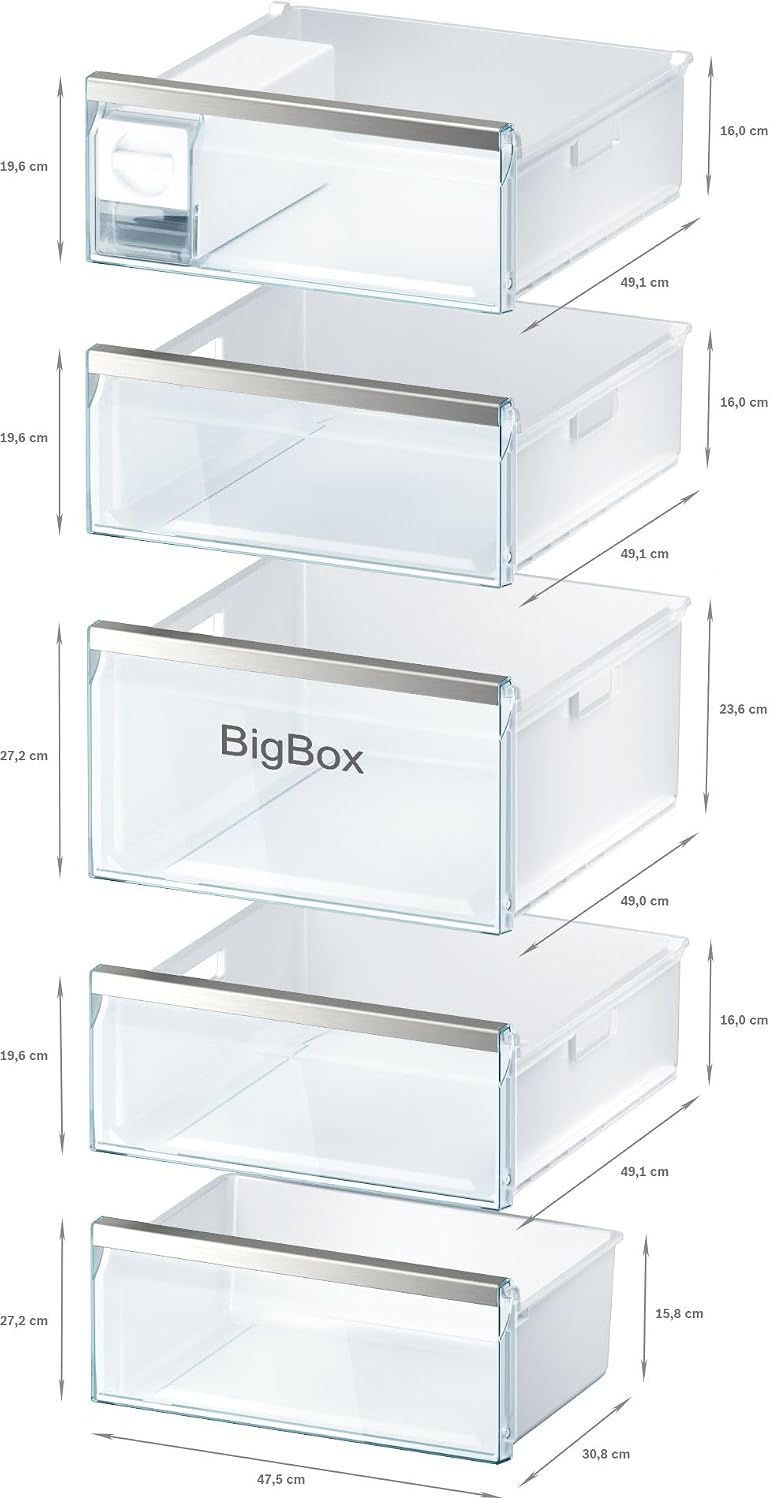2026 Bosch GSN54AWCV Série 6 Congélateur XXL 176 x 70 cm extra large 327 L NoFrost ne dégivrage plus jamais avec éclairage LED uniforme BigBox Espace pour gros aliments congelés Blanc