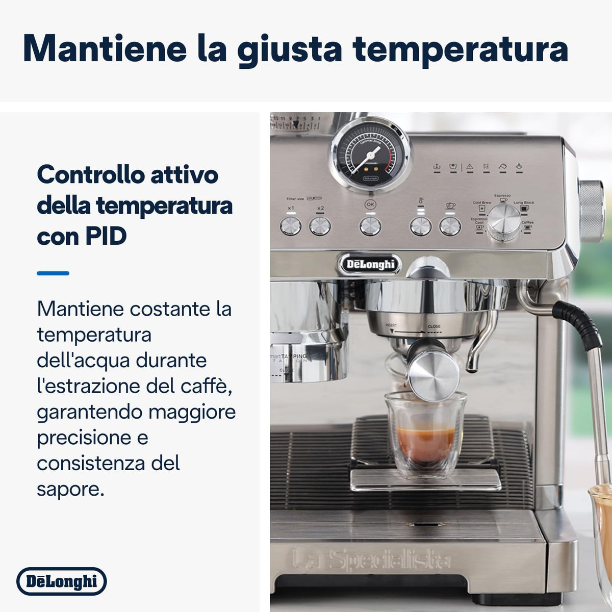2026 La Specialista Opera EC9555.M, Macchina Caffè Espresso con Macinacaffè Integrato, Funzione Cold Brew, Inclusa Lancia per Schiumatura del Latte, Include Accessori Welcome Set, 1550W, Metallo