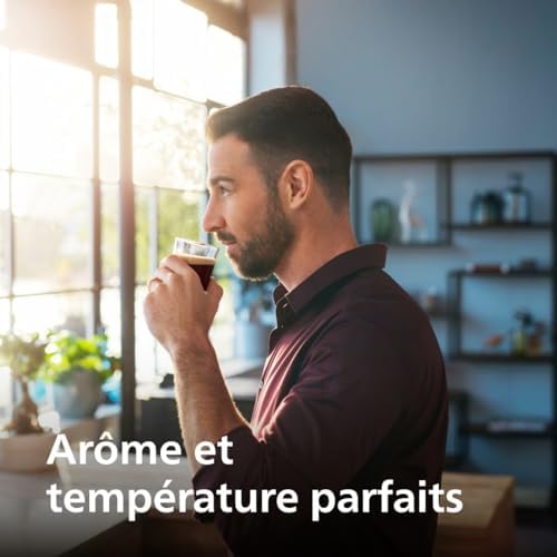 2026 Philips Machine à Expresso Entièrement Automatique 5500 Series–20 Boissons Chaudes et Glacées, Carafe LatteGo Facile à Nettoyer, SilentBrew 40% Plus Silencieuse, QuickStart, Noir et Argent (EP5546/70) : Cuisine et Maison