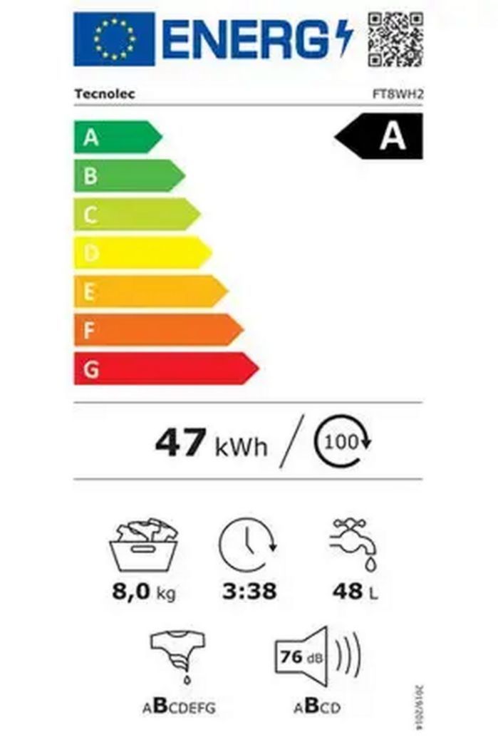 2026 Lave-linge hublot Tecnolec FT8WH2