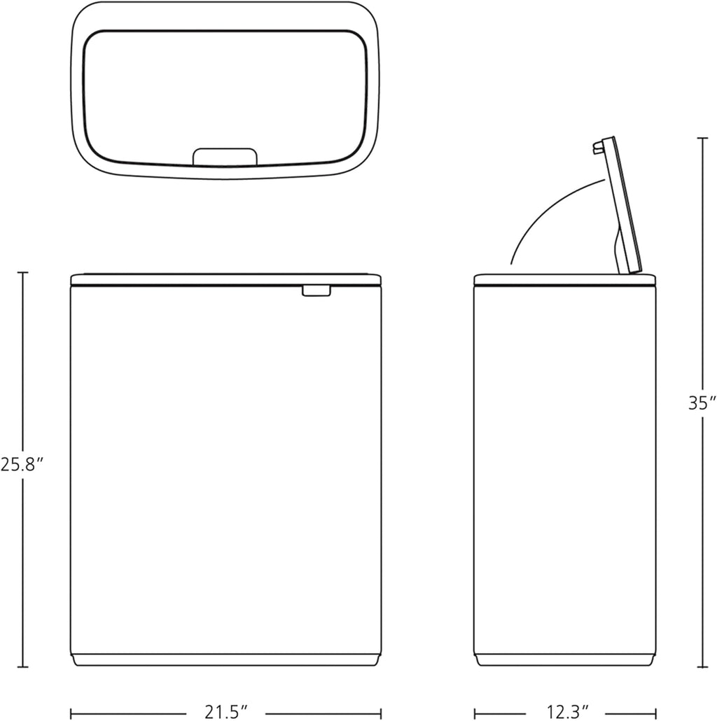 2026 Poubelle Brabantia, acier mat, anti-traces de doigts, 2 x 30 L