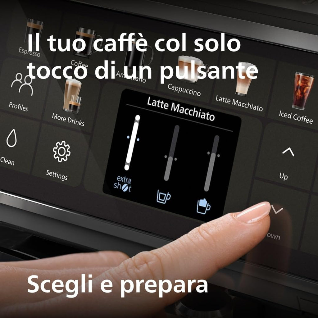 2026 Serie 5500 Macchina per Espresso Completamente Automatica - 20 caffè Caldi e con Ghiaccio, Sistema LatteGo Veloce da Pulire, 40% Più Silenziosa con SilentBrew, QuickStart, Grigio (EP5544/50)