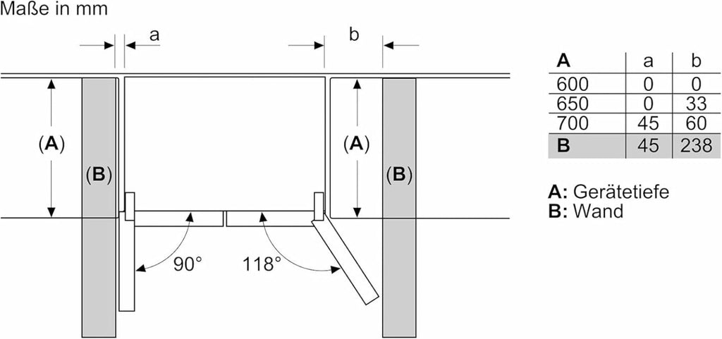 2026 SIEMENS KF96NVPEA iQ300 Multi-Door-Kühlschrank, 183 x 91 cm, 405 L Kühlen & 200 L Gefrieren, hyperFresh längere Frische, noFrost nie wieder abtauen, superCooling schnellere Kühlung