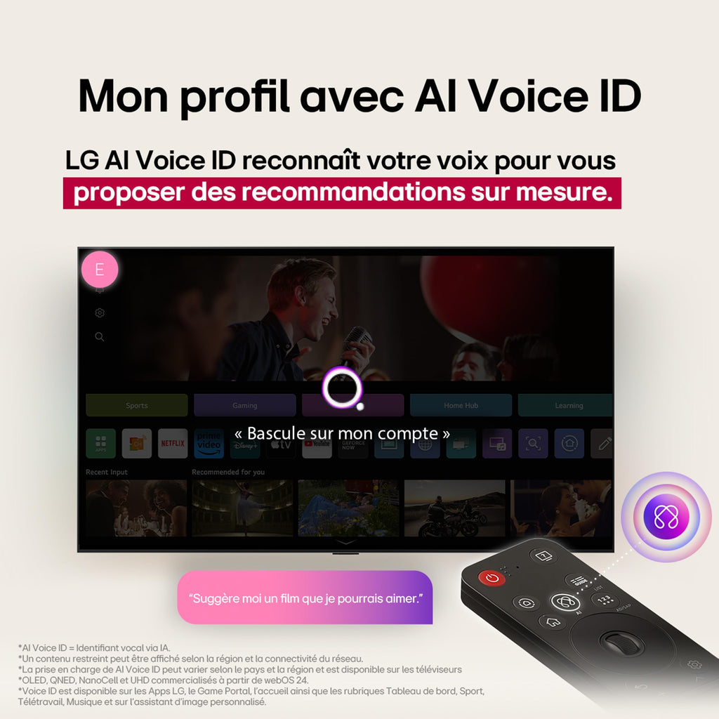 2026 LG TV QNED AI 2025 | 55QNED8E | 55'' (139cm) | 4K UHD | HDR10 | webOS 25 | Télécommade AI Magic Remote | Alexa, Google Assistant | Netflix Disney+ CAN