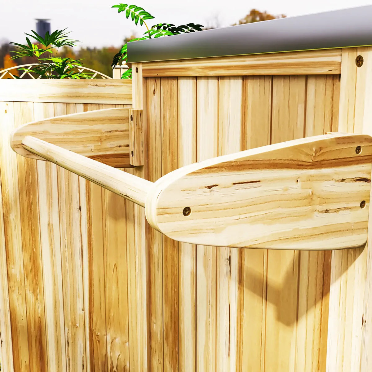 2026 Outsunny Grillwagen Outdoor Kücheninsel mit Rollen Massivholz